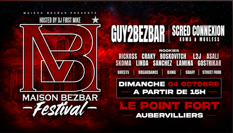 Affiche Maison Bezbar Festival — Dimanche 04 octobre, Le Point Fort Aubervilliers